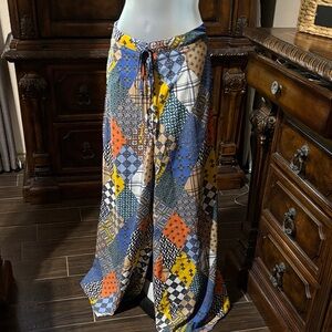 YOINS Multicolor Patchwork Wide Leg Pants